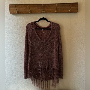 Free People fringe sweater Sz XS